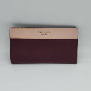 Kate Spade New York Cameron Wallet Lrg. Colorblock Slim Bifold Gold Zip $119